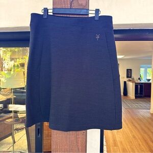 IBEX women's dark gray 99% stretch wool skirt size L